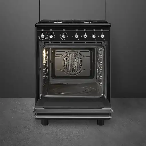 Smeg Concert CX61GMBL cocina Cocina independiente Eléctrico Encimera de gas Negro