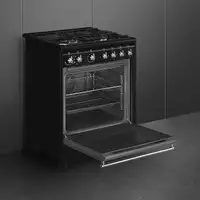 Smeg Concert CX61GMBL cocina Cocina independiente Eléctrico Encimera de gas Negro