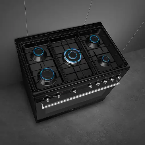 Smeg Concert CX91GMBL cocina Cocina familiar tipo industrial Eléctrico Encimera d