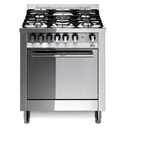 Lofra M76MF/C Cocina independiente Eléctrico Encimera de gas Acero inoxidable