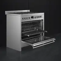 Smeg A1-9 cocina Cocina independiente Eléctrico Encimera de gas Acero inoxidable