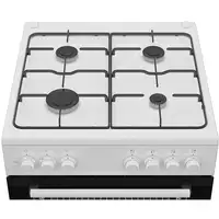 Beko FBE62120WD Cocina independiente A Eléctrico Encimera de gas Negro, Blanco