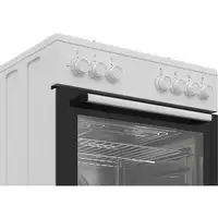 Beko FBE62120WD Cocina independiente A Eléctrico Encimera de gas Negro, Blanco