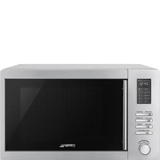 Smeg MOE34CXI2 microondas Negro, Acero inoxidable Microondas combinado Encimera 35