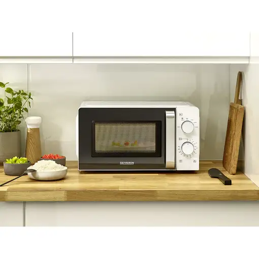 Microondas Negro Solo Encimera 17 L 700 W blanco MW 7885 SEVERIN