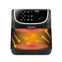 G3 Ferrari G10191 Sencillo 8 L 2200 W Freidora de aire caliente Negro, Acero inoxi