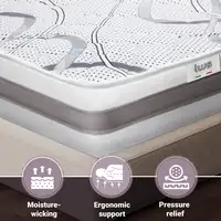 The White Stone Colchón Carbon de plaza y media 125x200 Memory|H25cm|M. in Italy