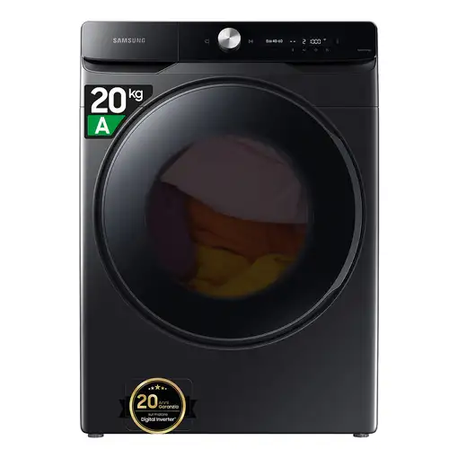 Lavadora carga frontal 20 kg 1000 RPM Negro WF20DG8650BVU3 SAMSUNG