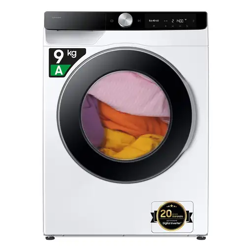 Lavadora carga frontal 9 kg 1400 RPM Blanco WW90DG6G94LKU3 SAMSUNG