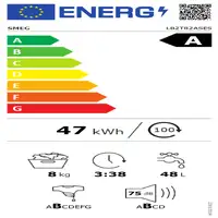 Smeg LB2T82ASES lavadora Carga frontal 8 kg 1200 RPM Blanco