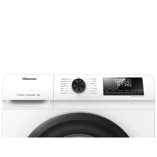 Hisense WFQP901418VM lavadora Carga frontal 9 kg 1400 RPM Blanco