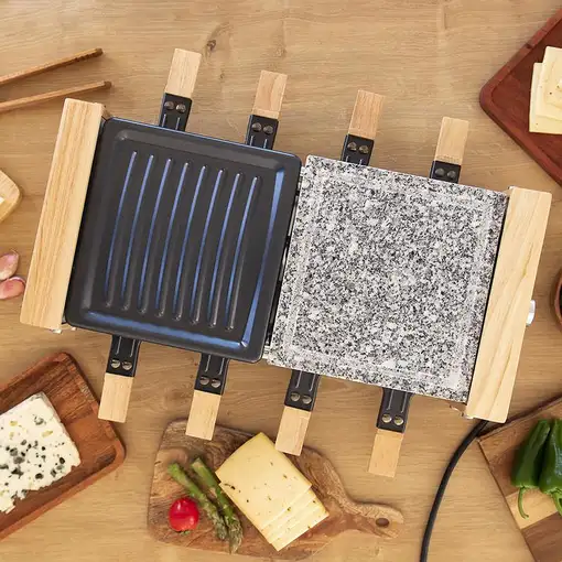Cecotec 03100 parrilla de interior 8 personas(s) 1200 W Negro, Gris, Madera