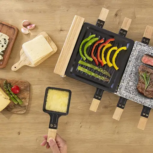 Cecotec 03100 parrilla de interior 8 personas(s) 1200 W Negro, Gris, Madera