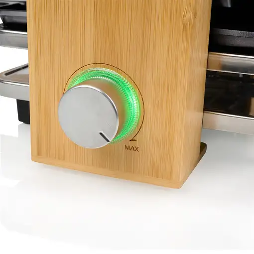 Princess 162950 parrilla de interior 4 personas(s) 800 W Negro, Madera