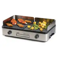 Domo DO9259G parrilla de interior 2400 W Negro, Acero inoxidable