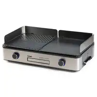 Domo DO9259G parrilla de interior 2400 W Negro, Acero inoxidable