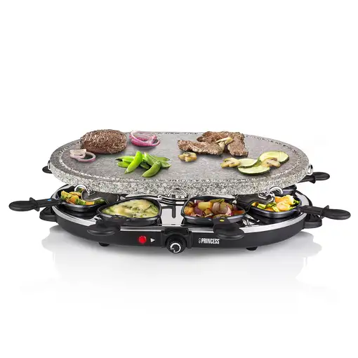 Princess 162720 Raclette Oval Stone 8 personas