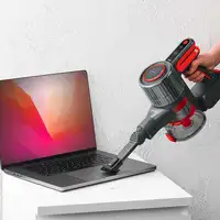 Aspiradora escoba 2 en 1 Batería SR550  Secar EPA Sin bolsa Negro, Rojo  POLTI