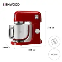 Kenwood kMix robot de cocina 1000 W 5 L Rojo