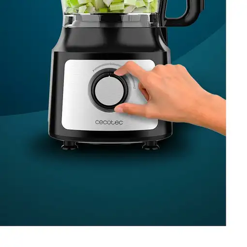 Cecotec 04351 robot de cocina 1000 W 2 L Negro, Acero inoxidable