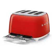 Smeg TSF03RDEU tostadora 6 4 rebanada(s) 2000 W Rojo