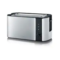 Severin AT 2590 tostadora 2 rebanada(s) 1400 W Negro, Plata