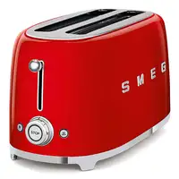 Smeg TSF02RDEU tostadora 6 4 rebanada(s) 1500 W Rojo