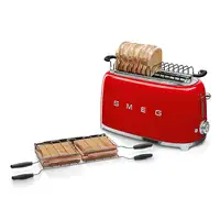 Smeg TSF02RDEU tostadora 6 4 rebanada(s) 1500 W Rojo
