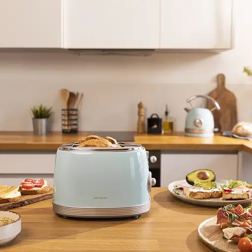 Cecotec Vintage 800 6 2 rebanada(s) 850 W Azul