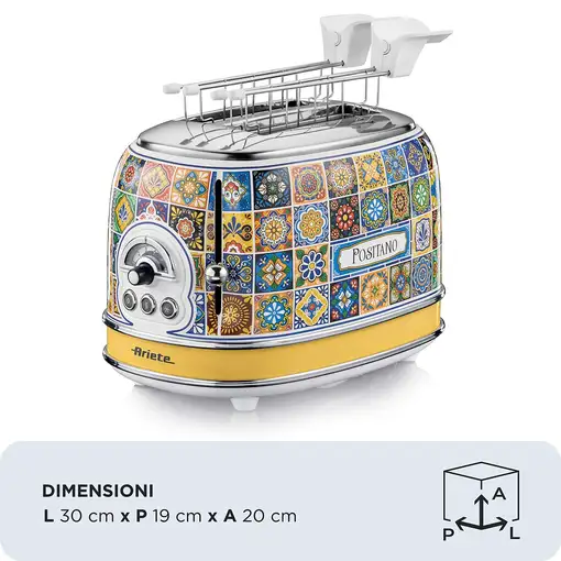 Ariete 0155/0P 6 2 rebanada(s) 810 W Azul, Amarillo