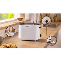 Bosch TAT2M121 tostadora 6 2 rebanada(s) 950 W Blanco