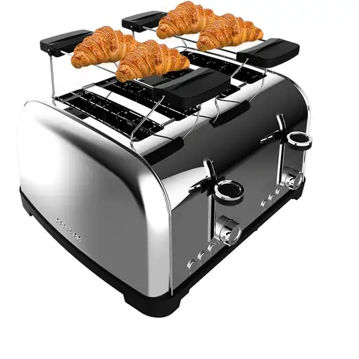 Cecotec 04828 tostadora 7 4 rebanada(s) 1700 W Negro, Plata