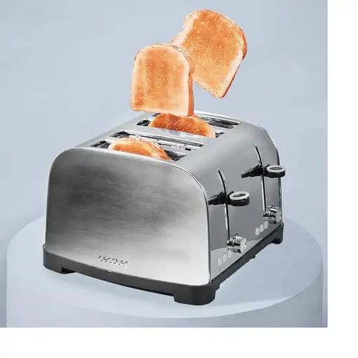 Cecotec 04828 tostadora 7 4 rebanada(s) 1700 W Negro, Plata