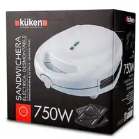 Küken Sandwichera Doble Placa Desmontable 750w