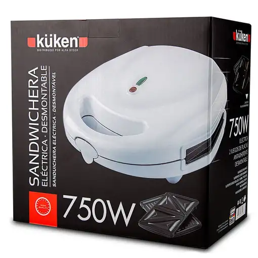 Küken Sandwichera Doble Placa Desmontable 750w