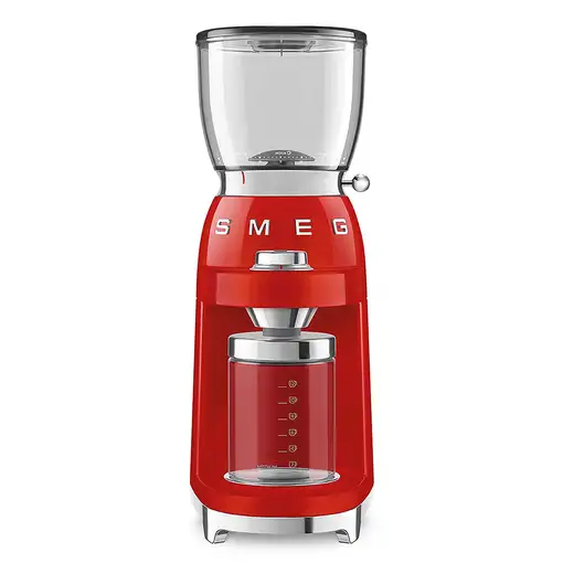 Smeg CGF11RDEU molinillo de café 150 W Rojo, Transparente