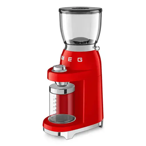 Smeg CGF11RDEU molinillo de café 150 W Rojo, Transparente