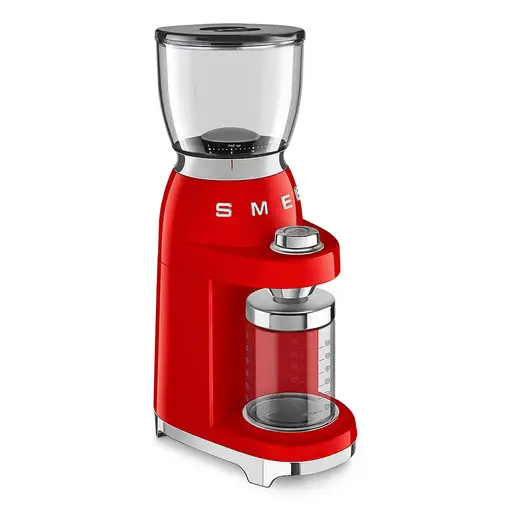 Smeg CGF11RDEU molinillo de café 150 W Rojo, Transparente
