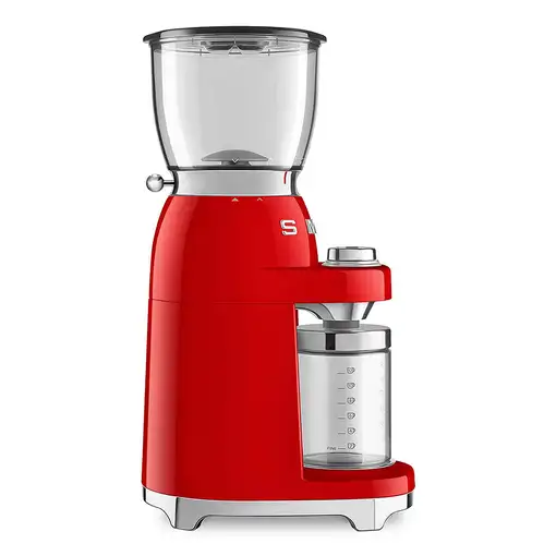 Smeg CGF11RDEU molinillo de café 150 W Rojo, Transparente