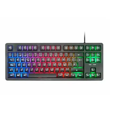Mars Gaming MK023, Teclado Gaming TKL, Tecnología Híbrida H-Mech, Iluminación FRGB
