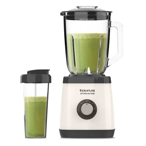 Taurus OPTIMA GO 1500 Batidora de vaso 1500 W Negro, Blanco