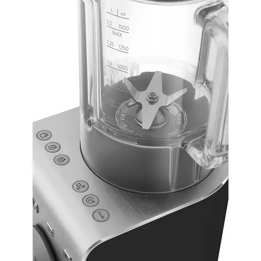 Smeg BLC01BLMEU licuadora Batidora de vaso 1400 W Aluminio, Negro