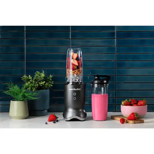 NutriBullet NB1206DGCC licuadora 0,9 L Batidora de vaso 1200 W Negro, Transparente