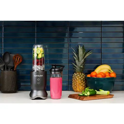 NutriBullet NB1206DGCC licuadora 0,9 L Batidora de vaso 1200 W Negro, Transparente