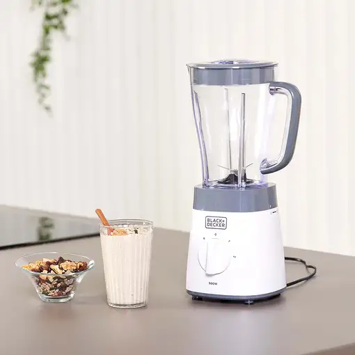 Black & Decker BXJB500E licuadora 1,5 L Batidora de vaso 500 W Blanco