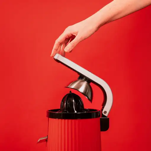 Cecotec Xqueeze RetroJuice 600 Exprimidor lenta 600 W Negro, Rojo, Acero inoxidabl