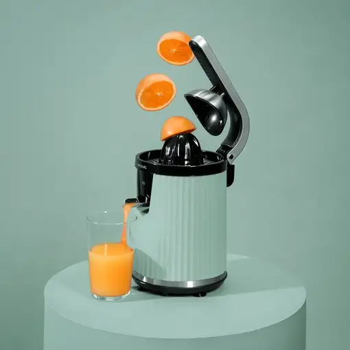 Cecotec Xqueeze RetroJuice 600 Exprimidor lenta 600 W Negro, Verde, Acero inoxidab