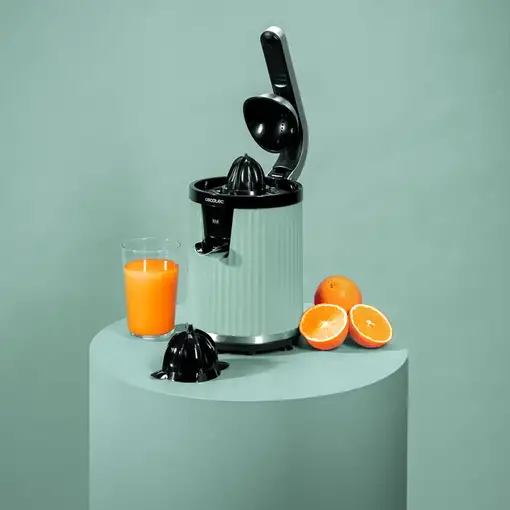 Cecotec Xqueeze RetroJuice 600 Exprimidor lenta 600 W Negro, Verde, Acero inoxidab