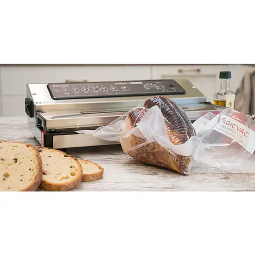 Magic Vac Jumbo 30 Premium sellador al vacío -0,83 mbar Negro, Acero inoxidable