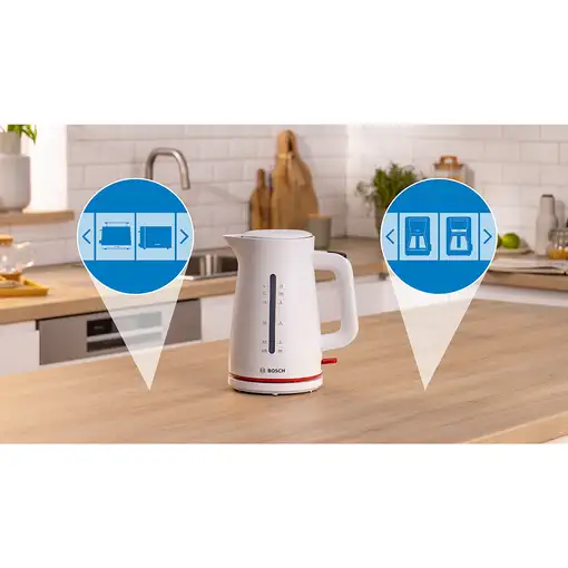 Bosch TWK3M121 tetera eléctrica 1,7 L 2400 W Blanco